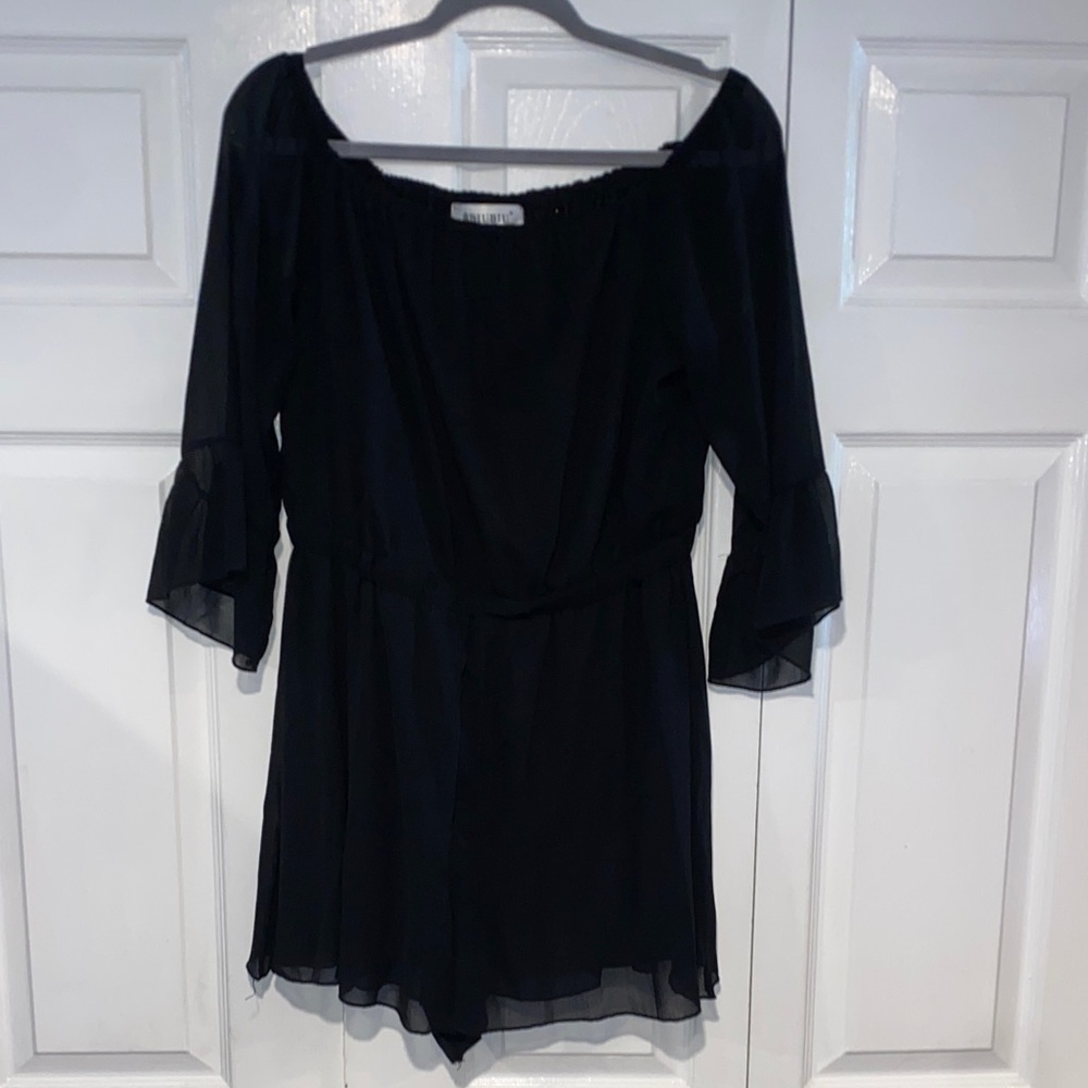 Elegant Black Off-Shoulder Jumpsuit